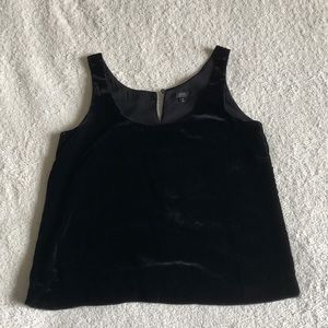 J. Crew Black Velvet Top (Size 4)